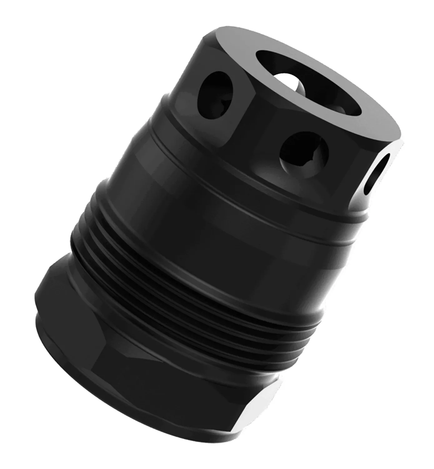 Liberty Precision Machine LPM-2011 Baby Bell Muzzle Brake Black Stainless Steel 1/2″x28 Threads 1.10″ OAL