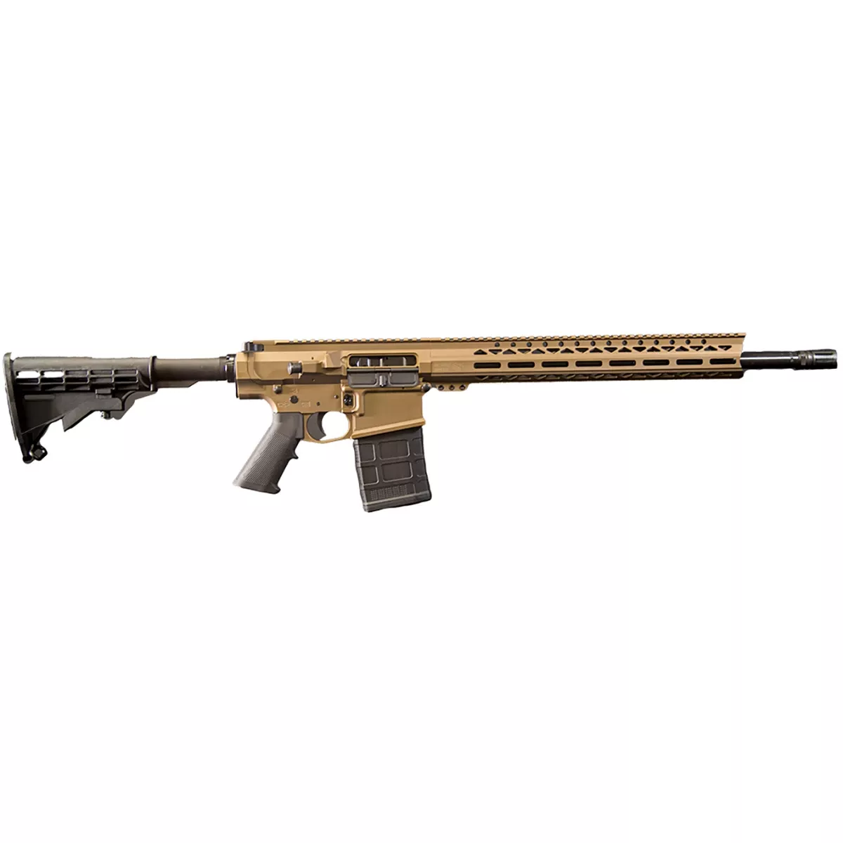 Live Free Armory LFBR82034 Battle Rifle Heavy 7.62x51mm NATO 10+1 18" Threaded Government Profile Barrel, Burnt Bronze Cerakote M4 Flat Top Aluminum Receiver, 15" M-LOK Handguard, Polymer 6 Position Collapsible Rogers Super Stock w/QD Stock