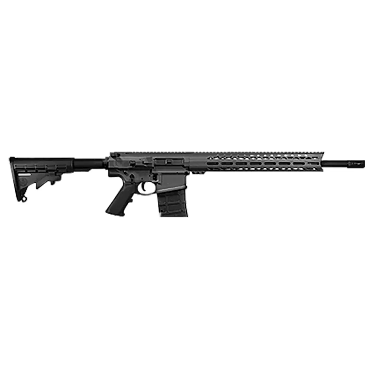 Live Free Armory LFBR82045 Battle Rifle Heavy 7.62x51mm NATO 10+1 18" Threaded Government Profile Barrel, Tungsten Cerakote M4 Flat Top Aluminum Receiver, 15" M-LOK Handguard, Polymer 6 Position Collapsible Rogers Super Stock w/QD Stock