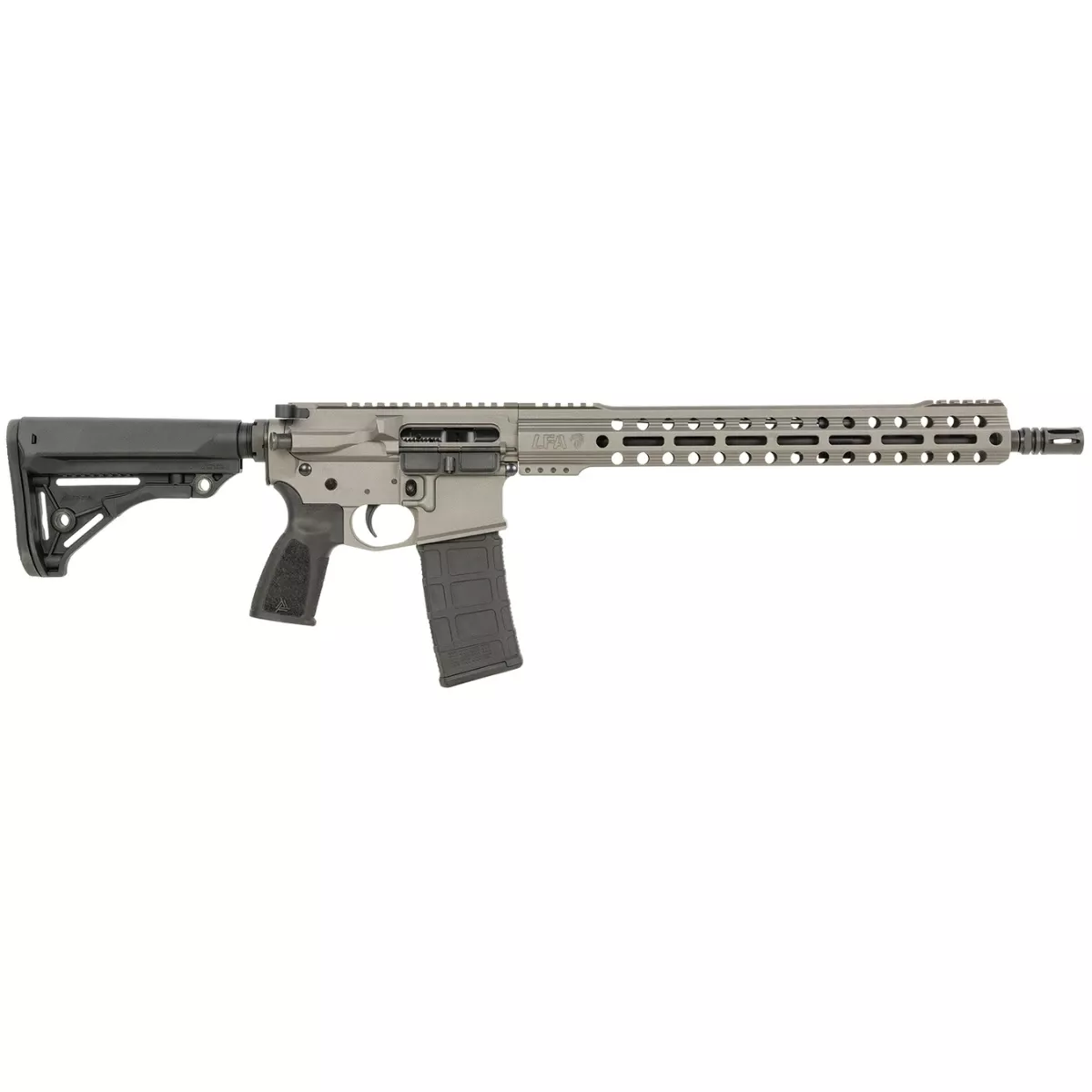 Live Free Armory LFBRL84045 Battle Rifle Lite 5.56x45mm NATO 30+1 16" Threaded Government Profile Barrel, Tungsten Cerakote M4 Flat Top Aluminum Receiver, 15" M-LOK Handguard, Polymer 6 Position Collapsible Thril Combat Competitive Stock