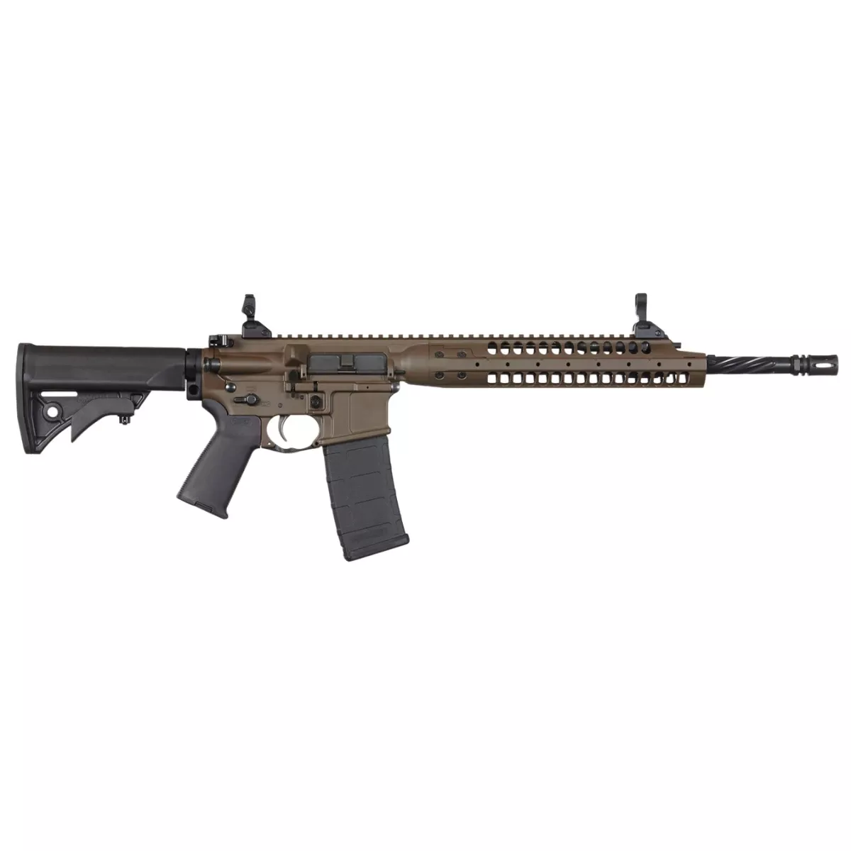 LWRC ICA5RPBC16 Individual Carbine A5 5.56x45mm NATO 16.10" 30+1 Patriot Brown Black Adjustable Stock Black Magpul MOE+ Grip