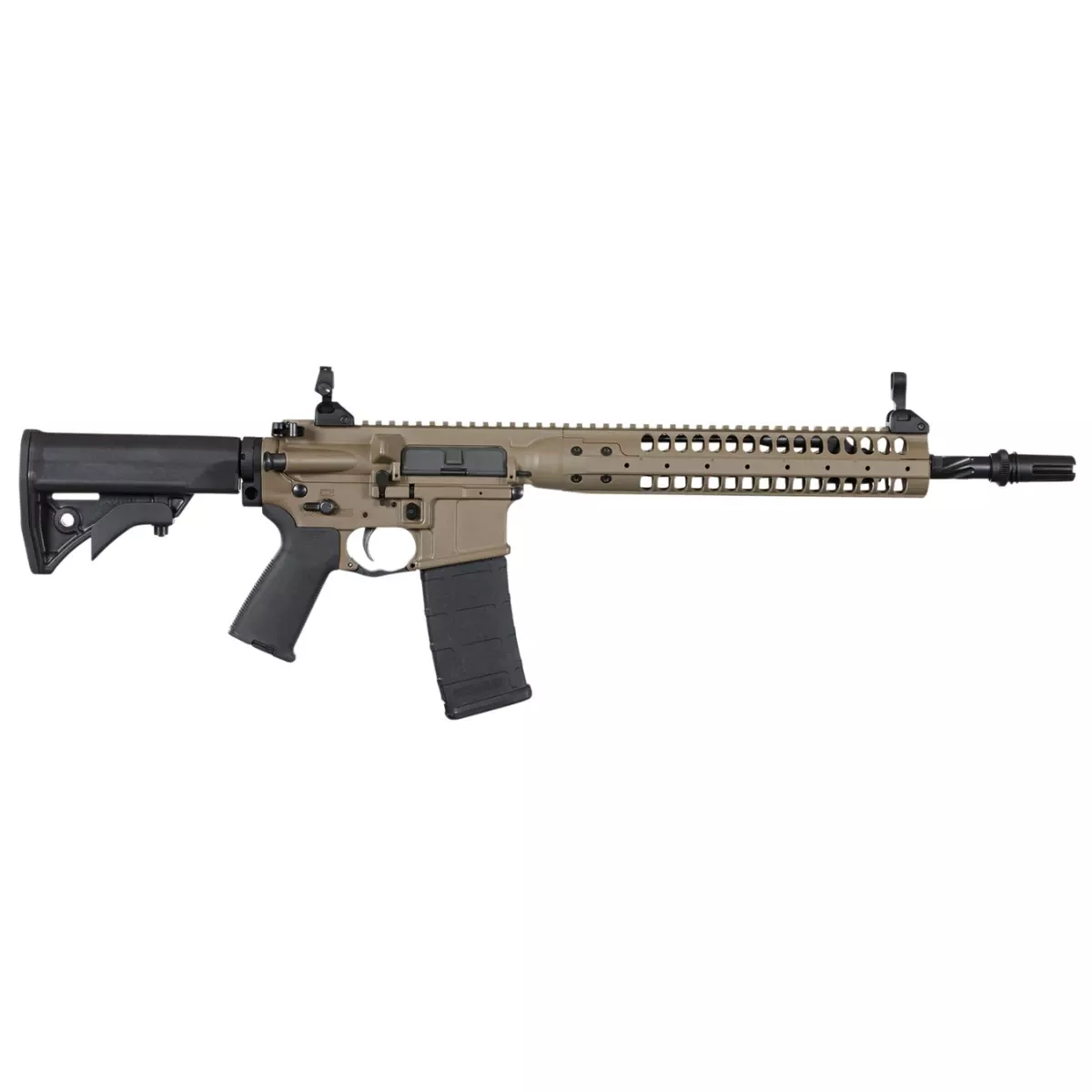 LWRC ICR5PBC14PSP Individual Carbine SPR 223 Rem/5.56 NATO 30+1 14.70" Black Spiral Fluted Steel Barrel, Patriot Brown Steel Receiver, Black Synthetic Adjustable Stock, Black Magpul+ Grip, Ambidextrous