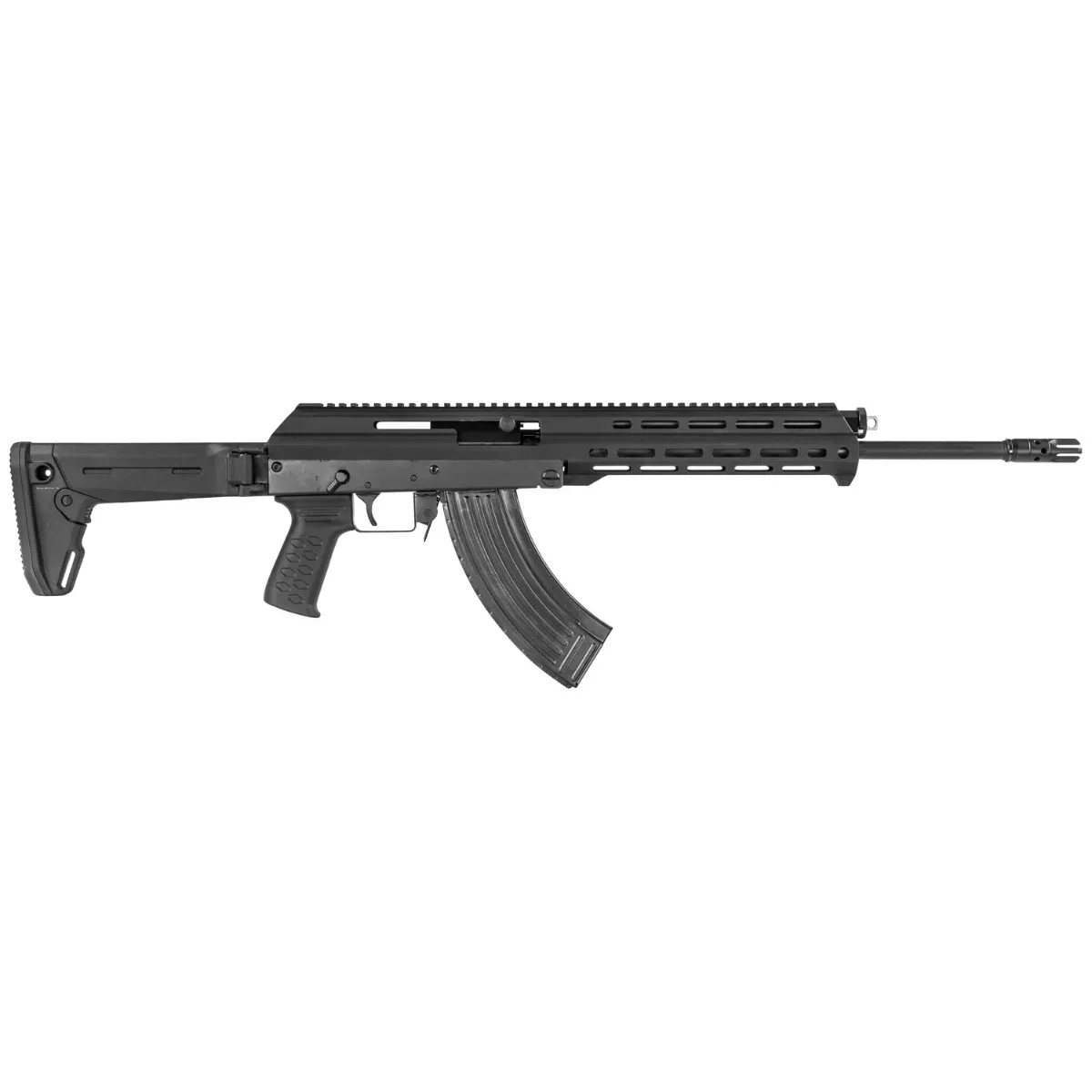 M+M Industries M10XZ M10X 7.62x39mm 30+1 16.50" Chrome Moly Nitride Barrel w/Muzzle Brake, Aluminum Receiver w/Black Finish, 5 Position Side Folding Collapsible Stock, Magpul SL Grip Optics Ready