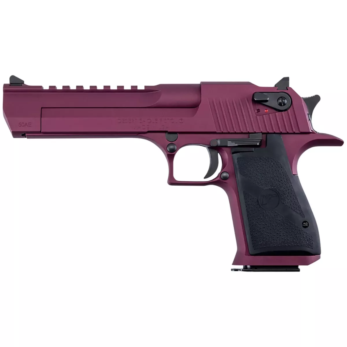 Magnum Research DE44BKC Desert Eagle Aluminum Frame w/Beavertail 44 Mag 7+1, 6" Black Carbon Steel w/Picatinny Rail Barrel, Metallic Black Cherry Cerakote Serrated Carbon Steel Slide, Metallic Black Cherry Cerakote Aluminum Frame w/Beavertail