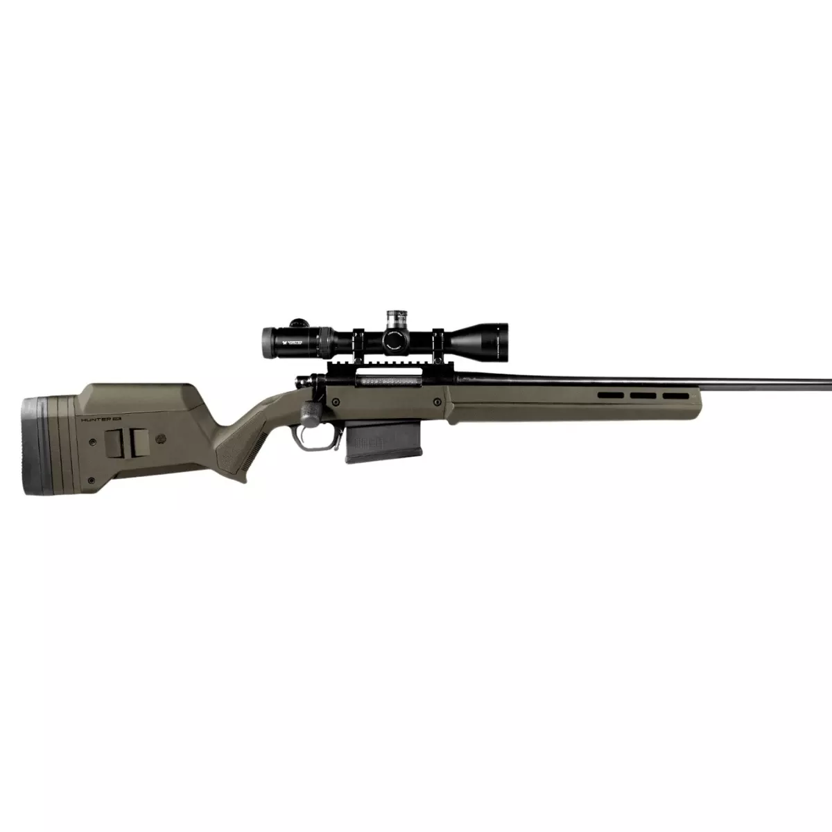 Magpul Hunter 700 Stock Fixed with Aluminum Bedding & Adjustable Comb - OD Green Synthetic for Remington 700 LA - MAG483-ODG