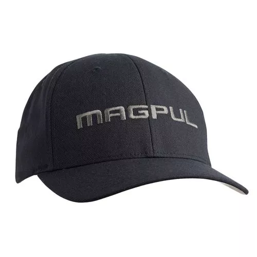 Magpul MAG1103-001 Wordmark Stretch Fit Black Adjustable Snapback S/M Fitted