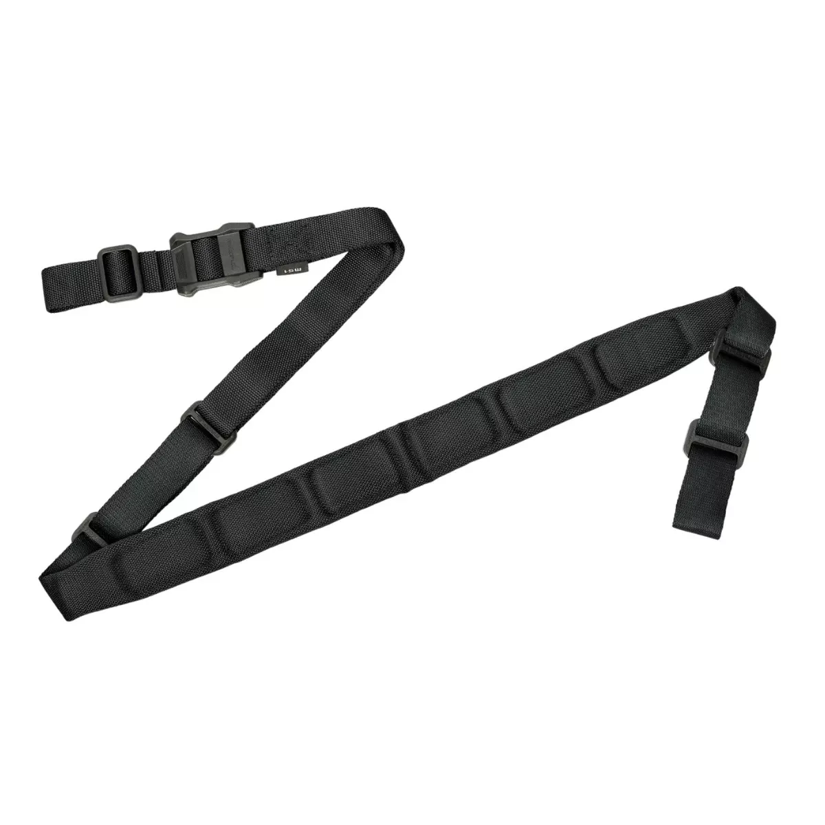 Magpul MS1 Sling - Padded Two-Point Black Nylon Webbing for Rifle - 1.25"-1.88" W x 48"-60" L - MAG545-BLK
