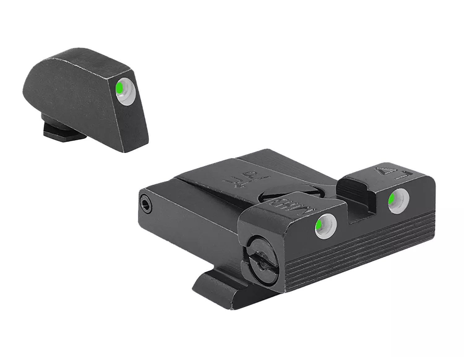 Meprolight Tru-Dot Adjustable Night Sight Set Green/Green - Fits Most Glocks