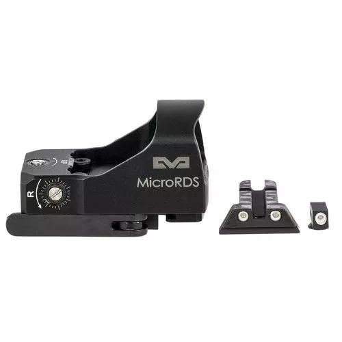 Meprolight USA 88070500 Mepro MicroRDS Kit Black 1x 3 MOA Illuminated Red Dot Reticle Glock MOS