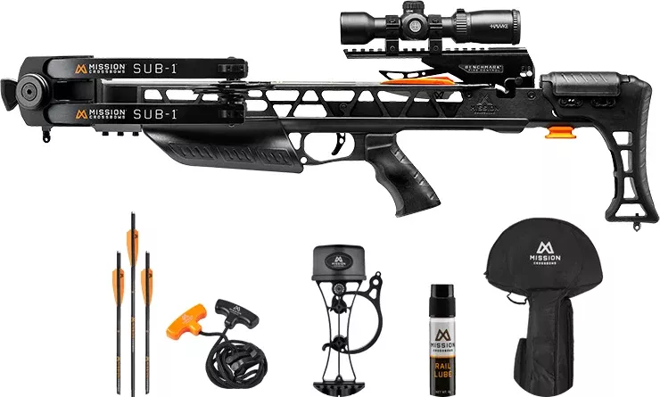 Mission Archery Sub-1 Crossbow Package 385 FPS Black