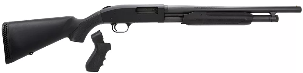 Mossberg 50521 500 Special Purpose 12 Gauge 5+1 3″ 18″ Barrel, Parkerized Finish, Aluminum Receiver, Synthetic Stock, Accu-Set Chokes, Includes Exclusive Pistol Grip Kit