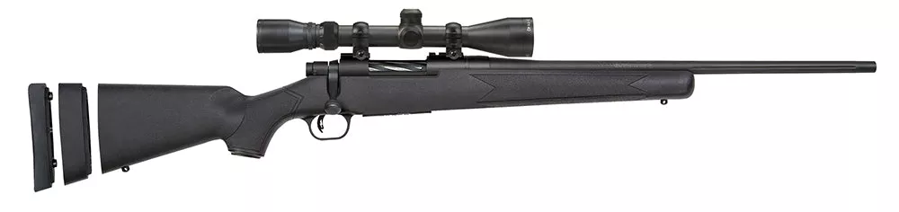 Mossberg Patriot Super Bantam 7mm-08 Rem 20" 5+1 Bolt-Action Rifle - 3-9x40mm Scope, Blued/Synthetic