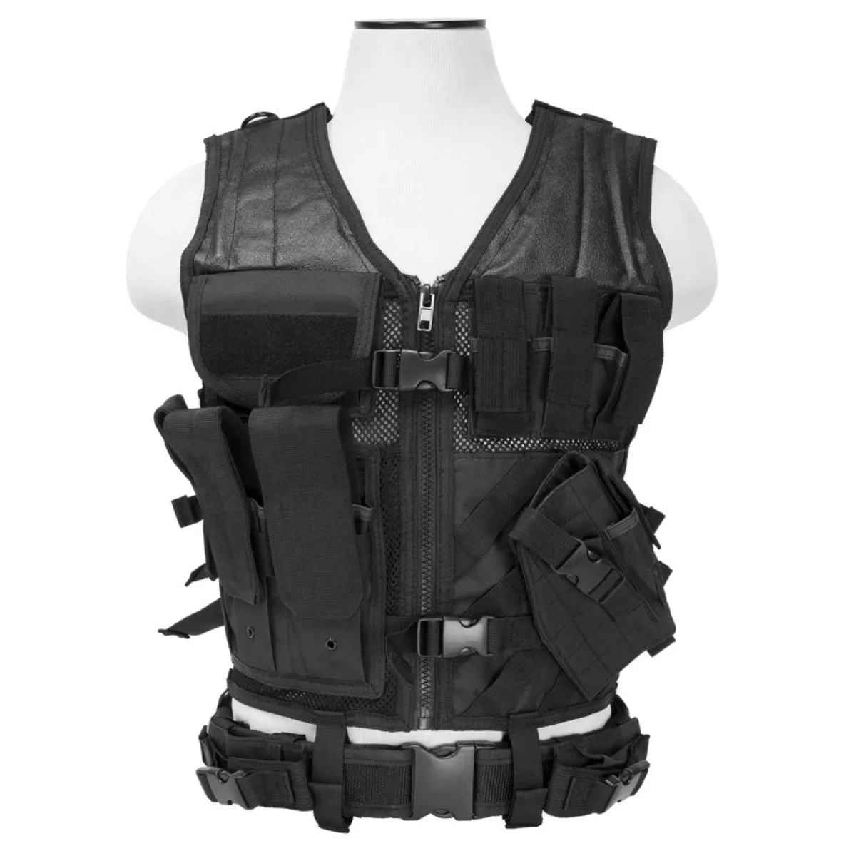NcStar Tactical Vest, Med-2XL PVC/Mesh Webbing - CTV2916B