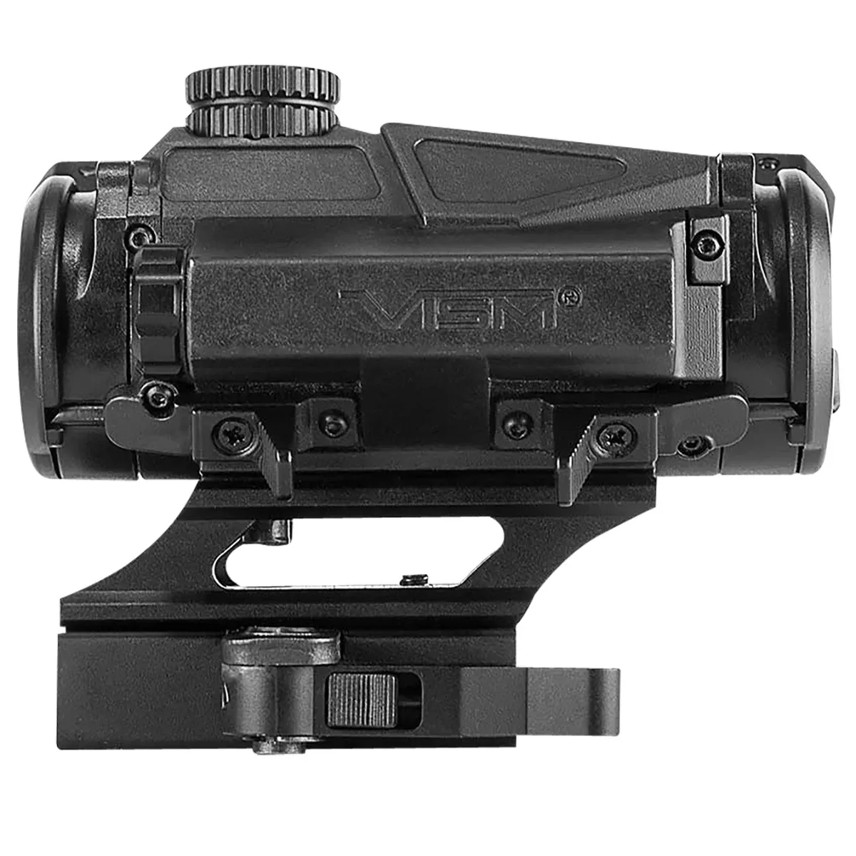 NcStar VISM SPD Solar Combat Red Dot Reflex Optic with 4 MOA Reticle, Black Anodized, 1x24.5mm - VDBSOLC