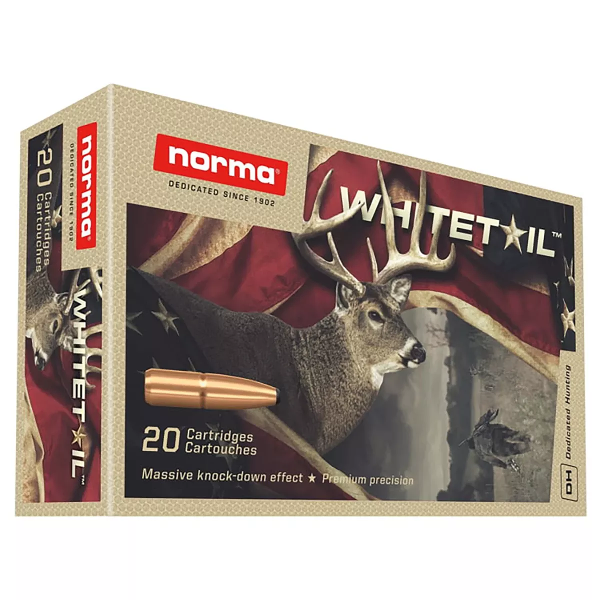 Norma Ammunition Dedicated Hunting Whitetail 300 Win Mag 150 gr Pointed Soft Point - 20 Rounds - 20177412