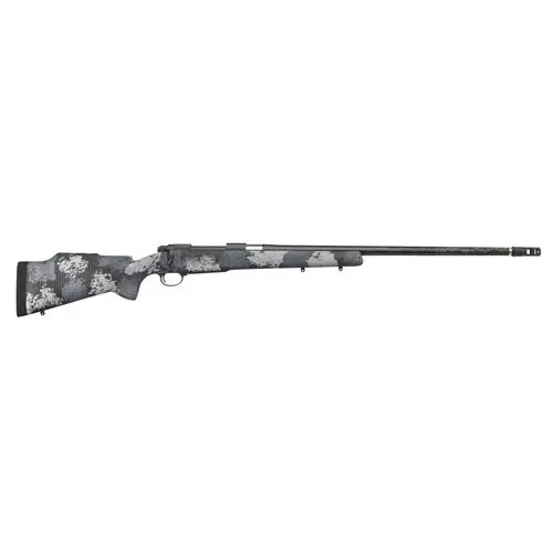 Nosler 46648 M48 Long-Range Carbon 33 Nosler 3+1 26" Sniper Gray Cerakote Elite Midnight Camo Manners MCS-T Elite Tac Stock Right Hand