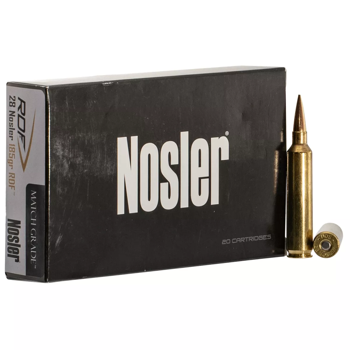 Nosler 60141 Match Grade RDF 28 Nosler 185 gr RDF Hollow Point Boat Tail 20 Per Box