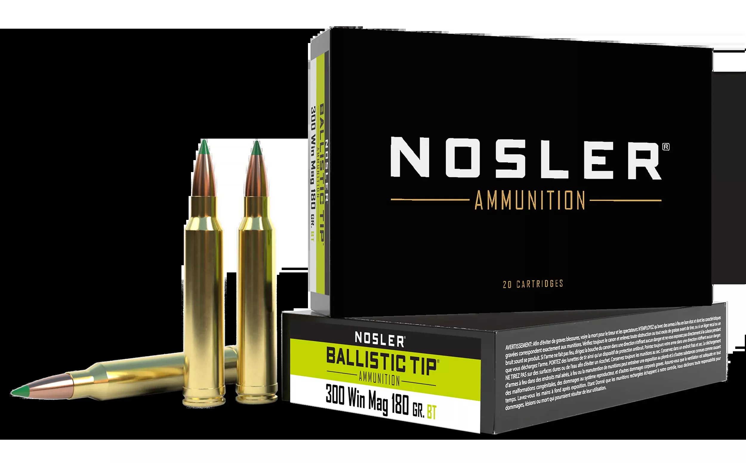 Nosler Ballistic Tip 300 Win Mag 180gr Spitzer Ballistic Tip - Box or Case