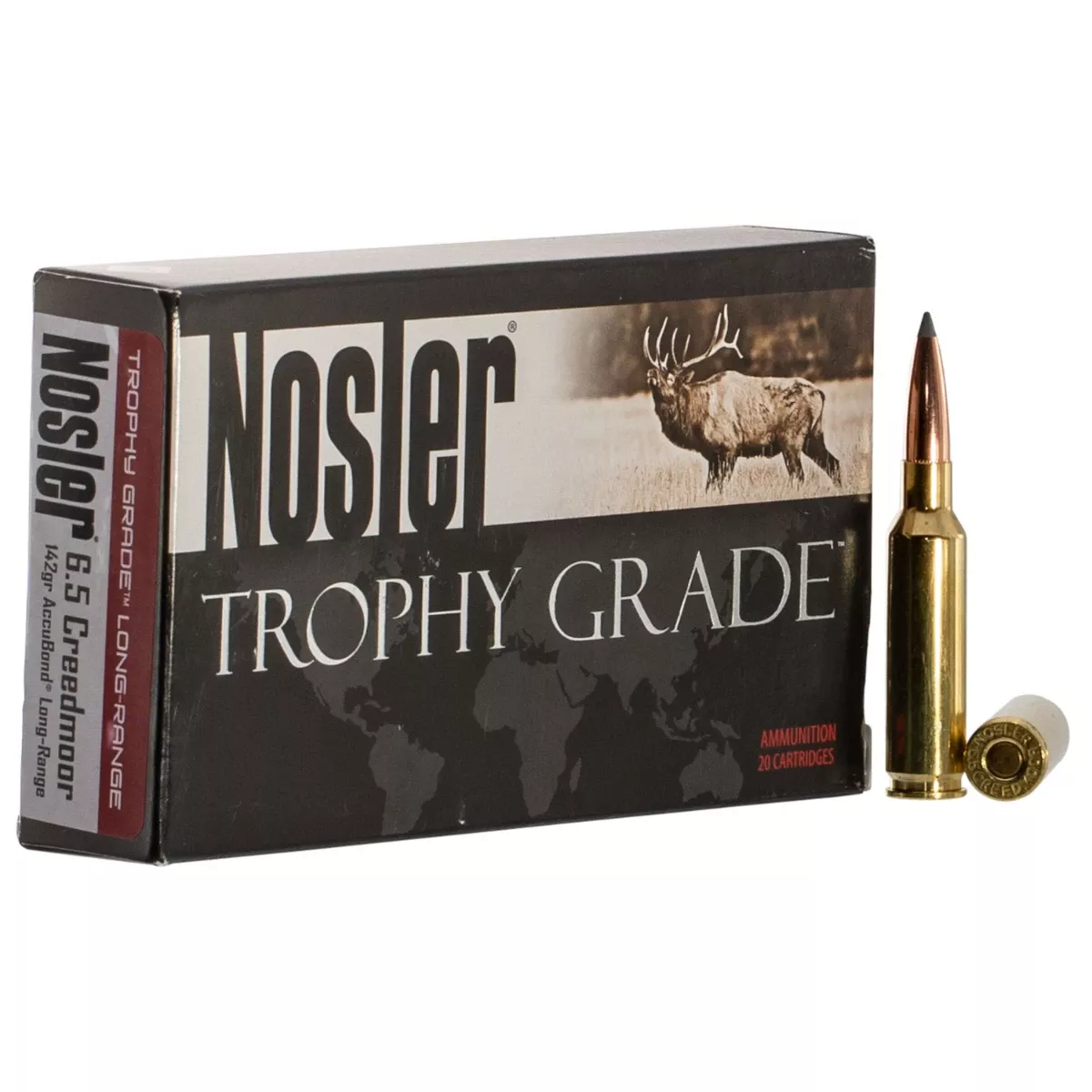 Nosler Trophy Grade Long-Range 6.5 Creedmoor 142 gr Nosler Spitzer AccuBond Long Range - 60105