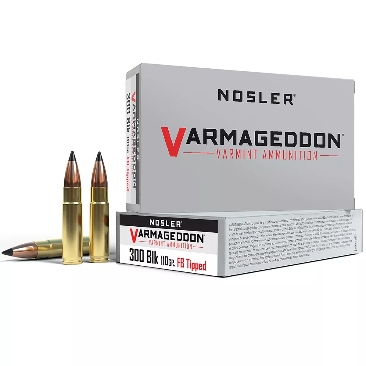Nosler Varmageddon 300 Blackout 110 gr Flat Base Tipped - 40127