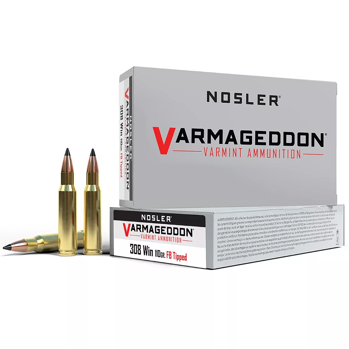 Nosler Varmageddon 308 Win 110 gr Flat Base Tipped - 40272