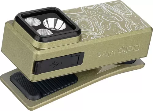 Olight Oclip Ultra 530 Lumens Rechargeable Clip-On Light - Olive Topo