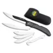 Outdoor Edge RazorBone Folding Replaceable Blade 6-Blade Combo Hunting Knife - Gray