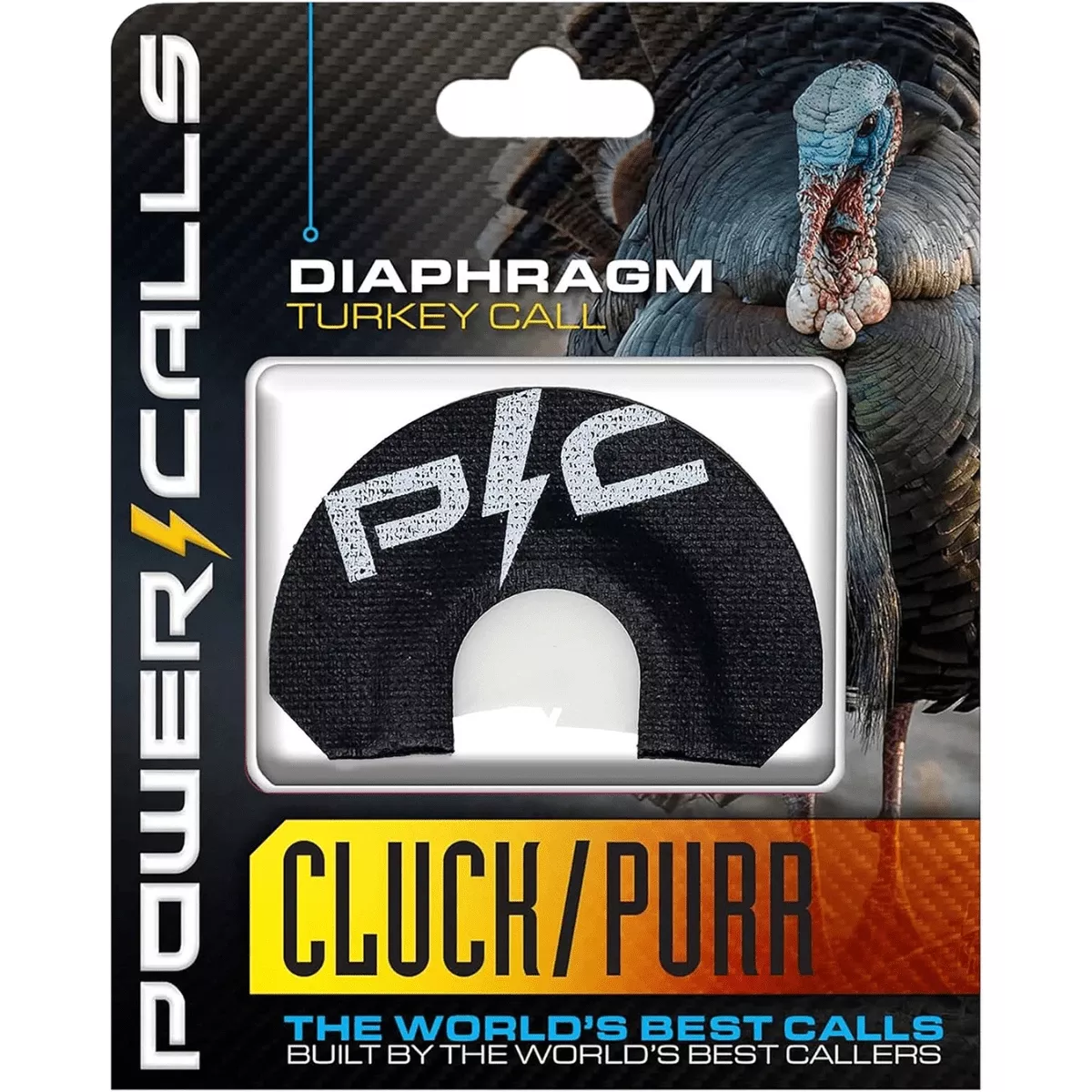 Power Calls Cluck/Purr Game Call, Black/White Diaphragm Call Attracts Turkeys - 24237
