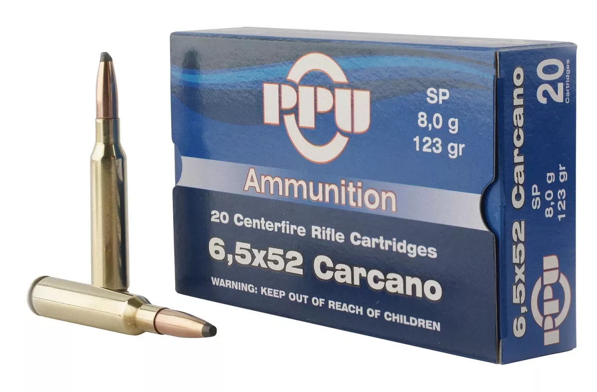 PPU Metric Rifle 6.5x52mm Carcano 123 gr Soft Point - PP6CS