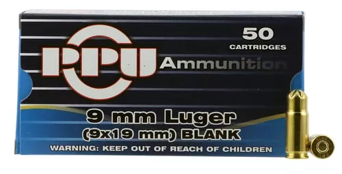 PPU PPB9L Blank Ammo9mmLuger 50 Per Box/20 Case
