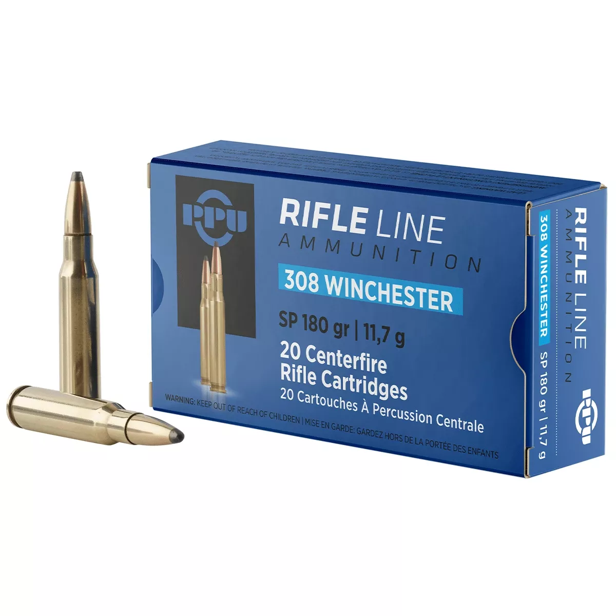 PPU Standard Rifle 308 Win 180 gr Soft Point (SP) - PP3083