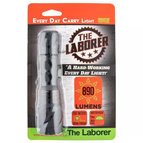 Predator Tactics 97490 The LaborerMatte Black Aluminum White 890 Lumens 282 Meters Range
