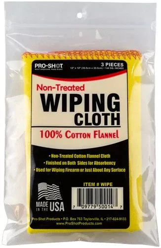 Pro-Shot Products Non-Treated Wipe Cloth 12"x12" 3-Pack