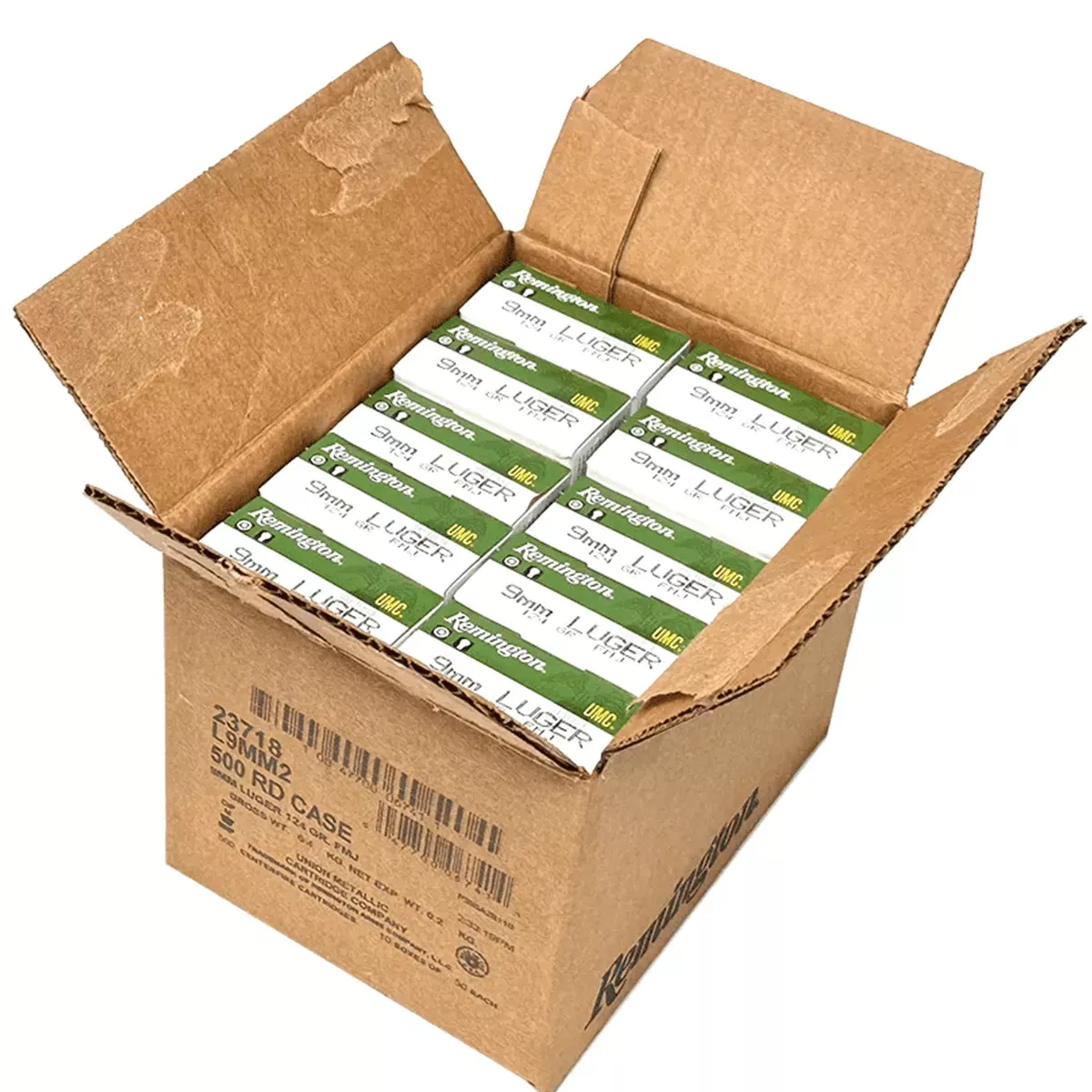 Remington 9mm Luger 124gr FMJ Brass Bulk 500 Round Value Pack