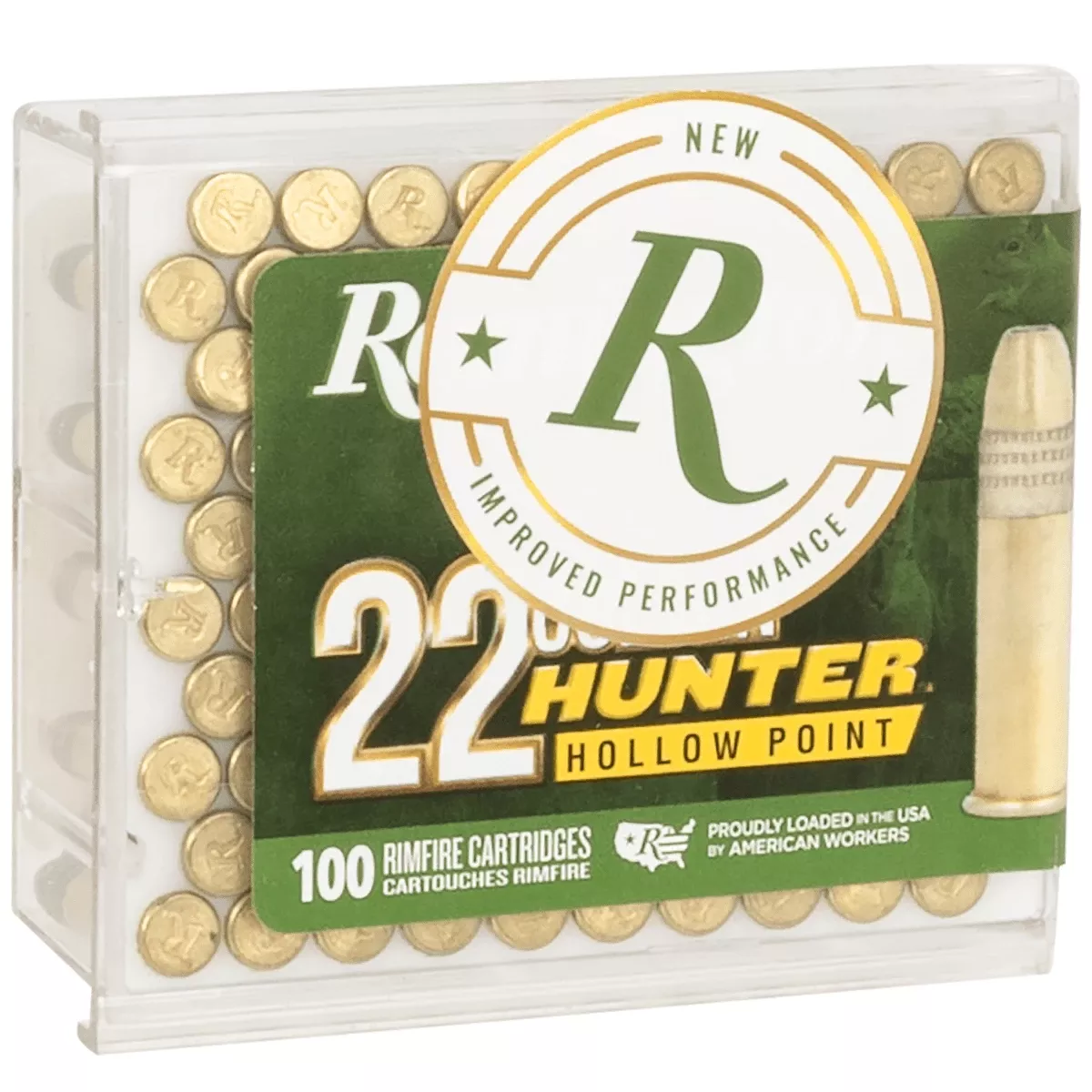 Remington Ammunition R21251 Golden Hunter 22 LR 40 gr Plated Hollow Point 100 Per Box