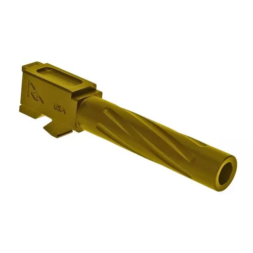 Rival Arms RA20G101E Precision V1 Drop-In Barrel 9mm Luger 4.49" Gold PVD Finish 416R Stainless Steel Material for Glock 17 Gen3-4