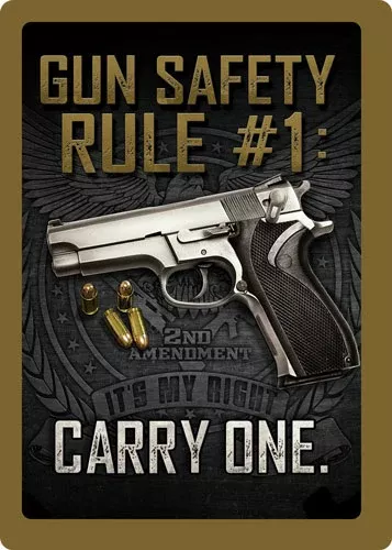 Rivers Edge 12"x17" "Gun Safety" Tin Sign