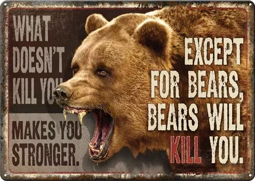 Rivers Edge 12"x17" "What Doesn't Kill You" Tin Sign