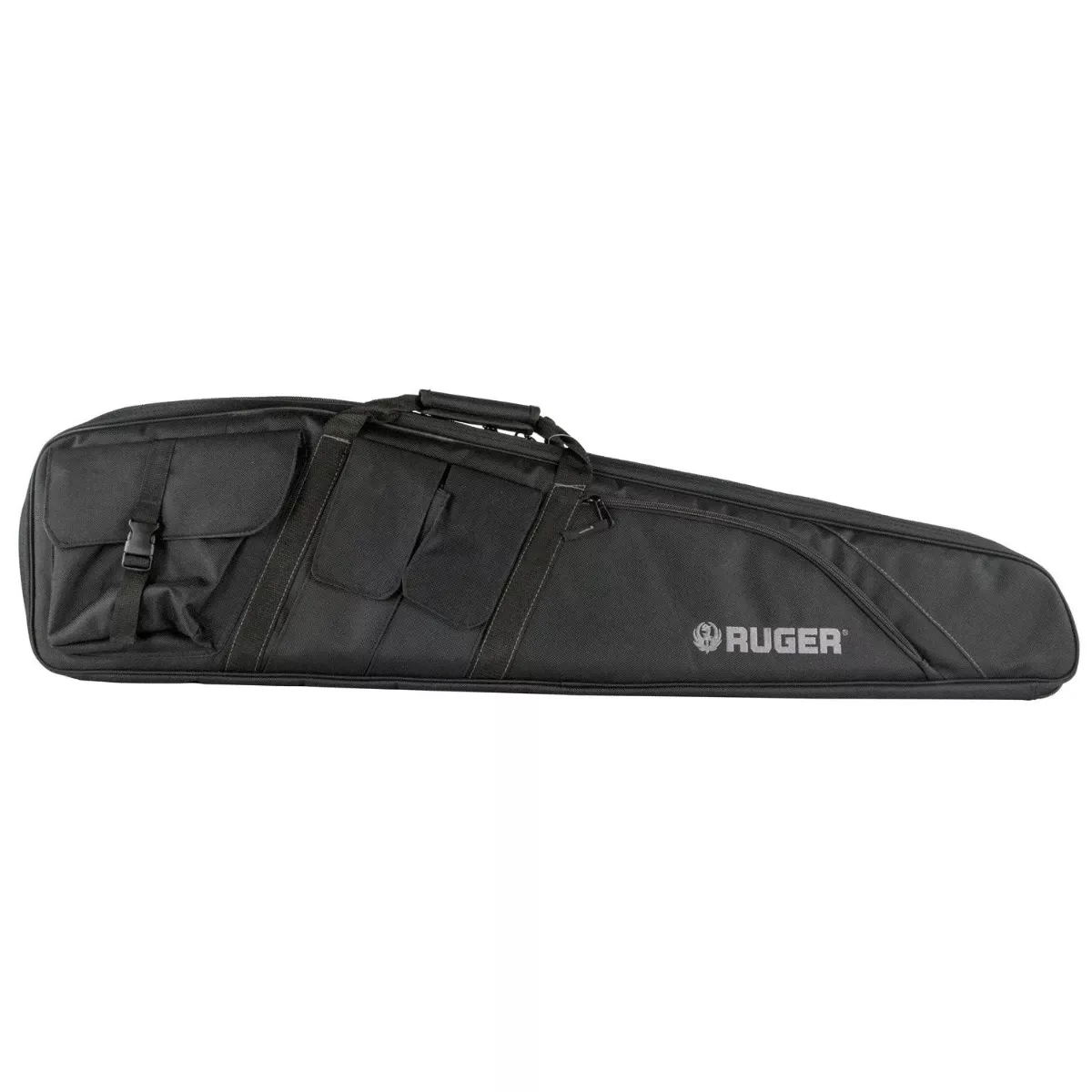 Ruger 27932 Defiance Tactical Rifle Case 42" Black Endura with Ruger Logo, Carry Handle, Knit Lining, Mag Pocket, Accessory Pockets & Lockable Zipper