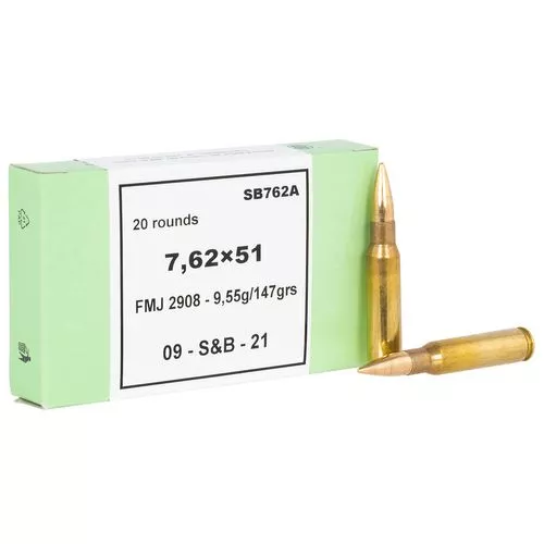 S&B SB762A 7.62X51 147 FMJ 20/30