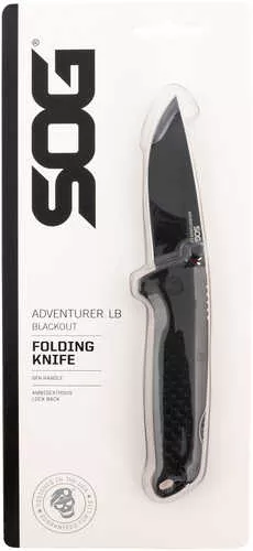 S.O.G SOG13110157 Adventurer Lb 3.50" Drop Point Plain 5Cr15MoV Blade GFN Handle