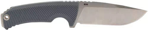 S.o.g Sog17060243 Tellus Fx 4.20" Fixed Clip Point Plain Stonewashed Cryo 440c Ss Blade, Wolf Gray Textured Grn Handle,