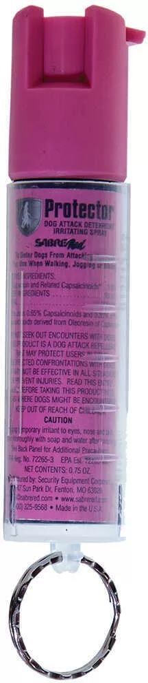 Sabre Pink Protector Dog Spray With Key Ring Md: SRPNBCPKR02