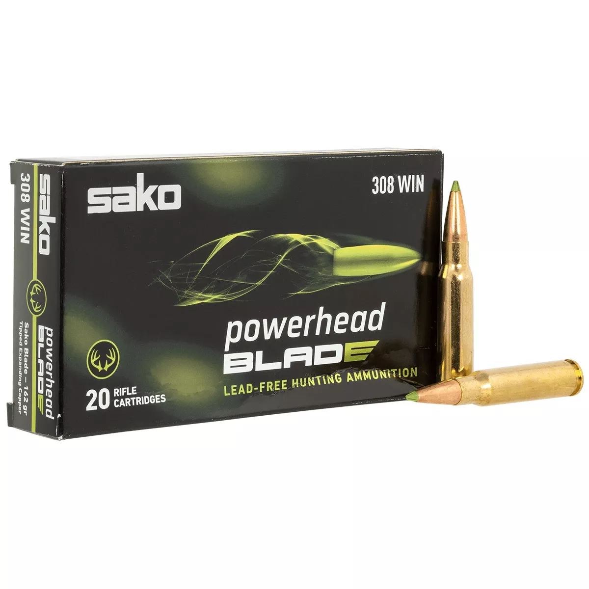 SAKO (TIKKA) Blade PowerHead Rifle Ammo, 308Win 162gr 20 Per Box