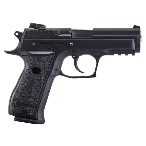 Sar USA K245CBL K2 Compact 45 ACP 4.70" 14+1 (2) Black Black Steel Black Polymer Grip