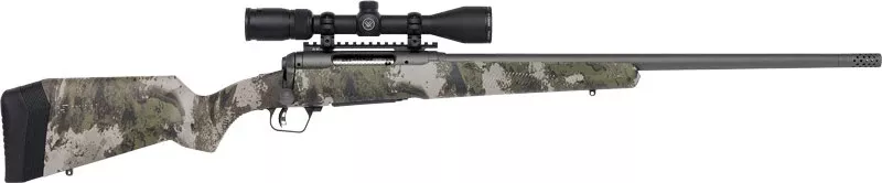 Savage 110 Woodland Hunter XP 450 Bushmaster 22" 3+1 Bolt Action Rifle - Tungsten/Camo