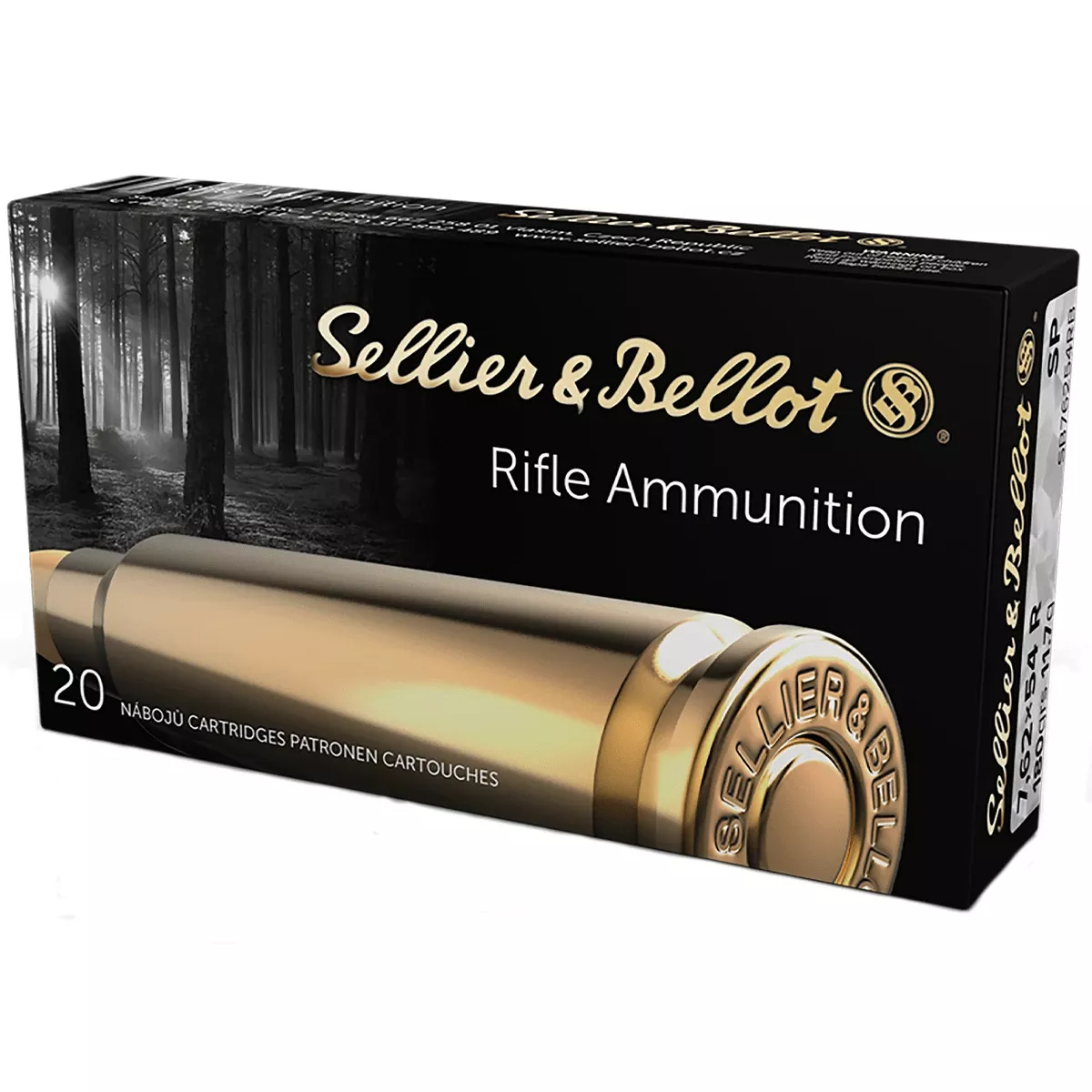 Sellier & Bellot Rifle 7.62x54mmR 180 gr Soft Point 20 Per Box