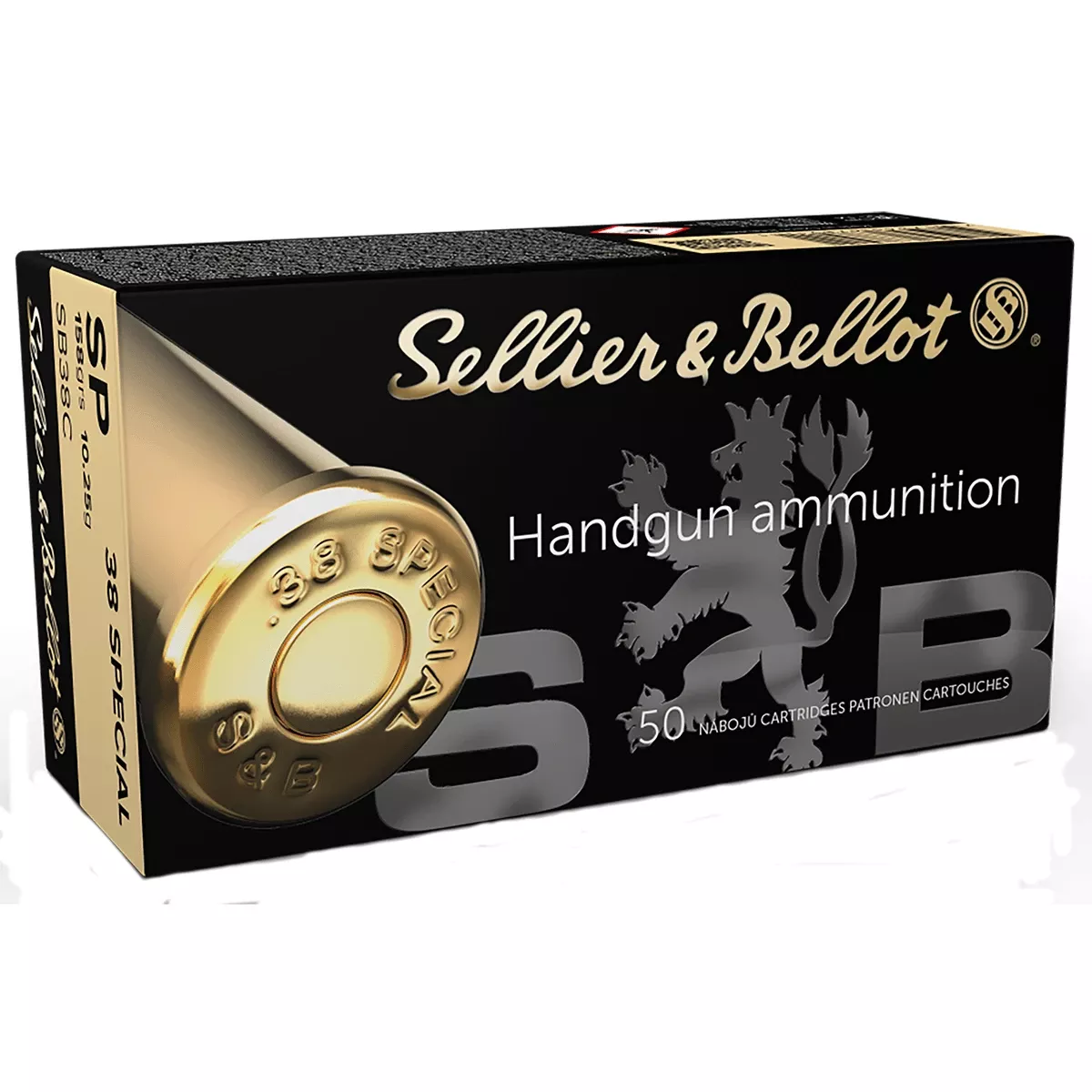 Sellier & Bellot SB38L Handgun 38 Special 158 gr Lead Flat Nose 50 Per Box