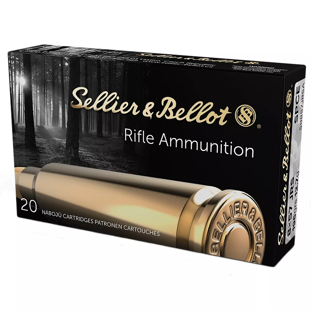 Sellier & Bellot SB857JRSA Rifle 8mm Mauser 196 gr Soft Point Cut Through Edge 20 Per Box
