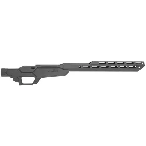 Sharps Bros SBC03 Heatseeker Rifle Chassis Stock Chassis Matte Black Cerakote 6061-T6 Aluminum with 14" M-LOK Handguard for Remington 700 Short Action